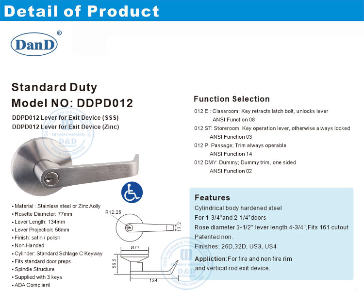 moldura de salida de la barra de p&aacute;nico