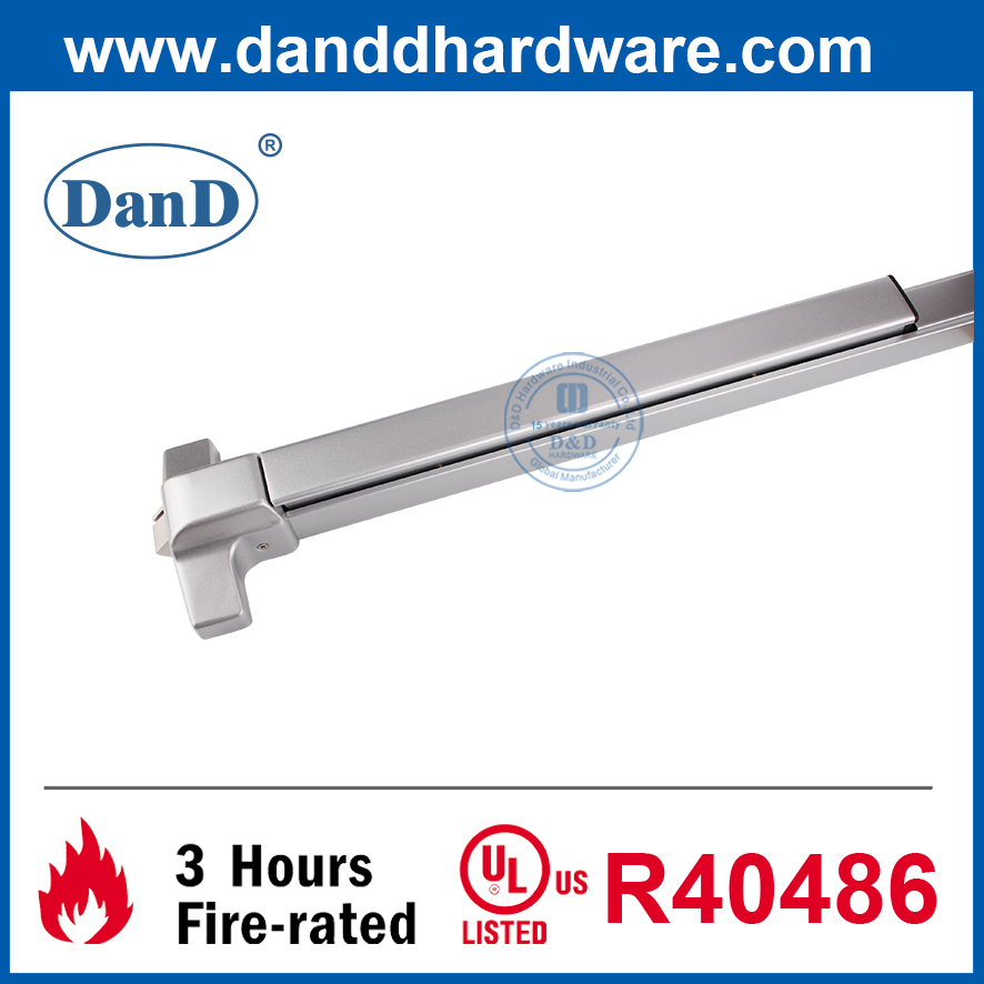 Dispositivo de salida de incendio de tipo RIM listado en UL Barra de acero Barra de pánico-DDPD003