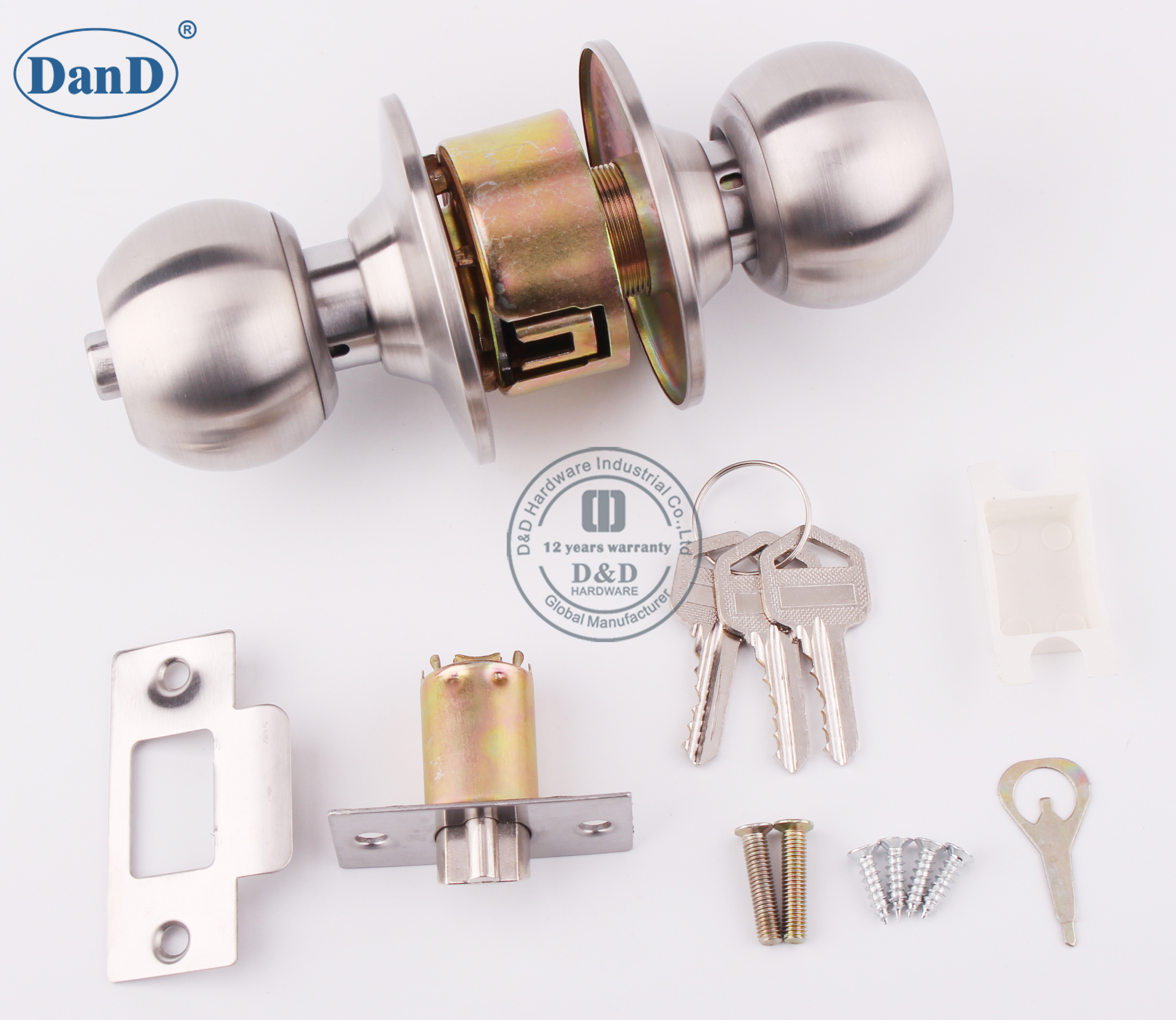 Entrada de puerta de madera Tubular Lockset-D y D hardware