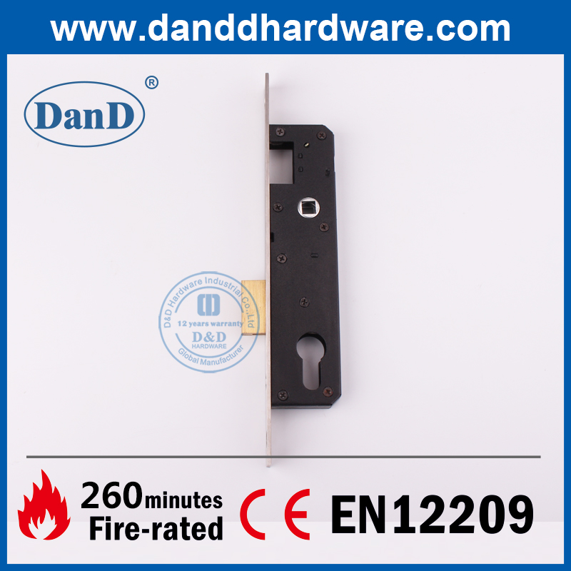 SS304 Negro estrecho Stilter Deadbolt StoreRoom Lock-DDML023-2585