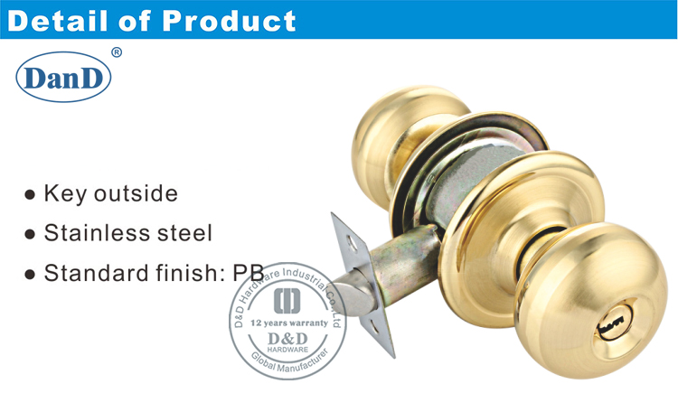 Puerta de madera Tubular Lockset-D y D Hardware