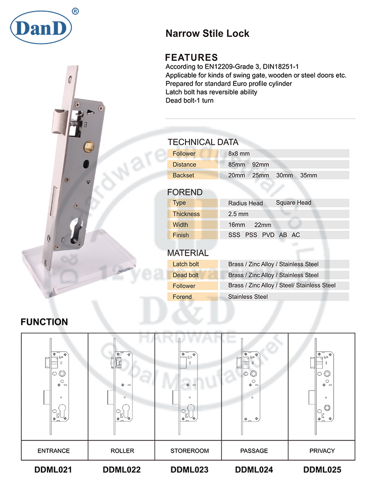 Deadbolt 1-Turn Lock-D y D Hardware