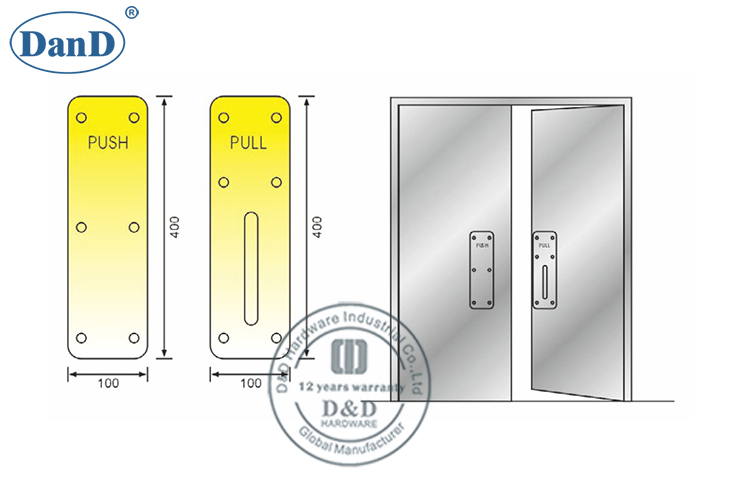 Tire de la manija con la placa