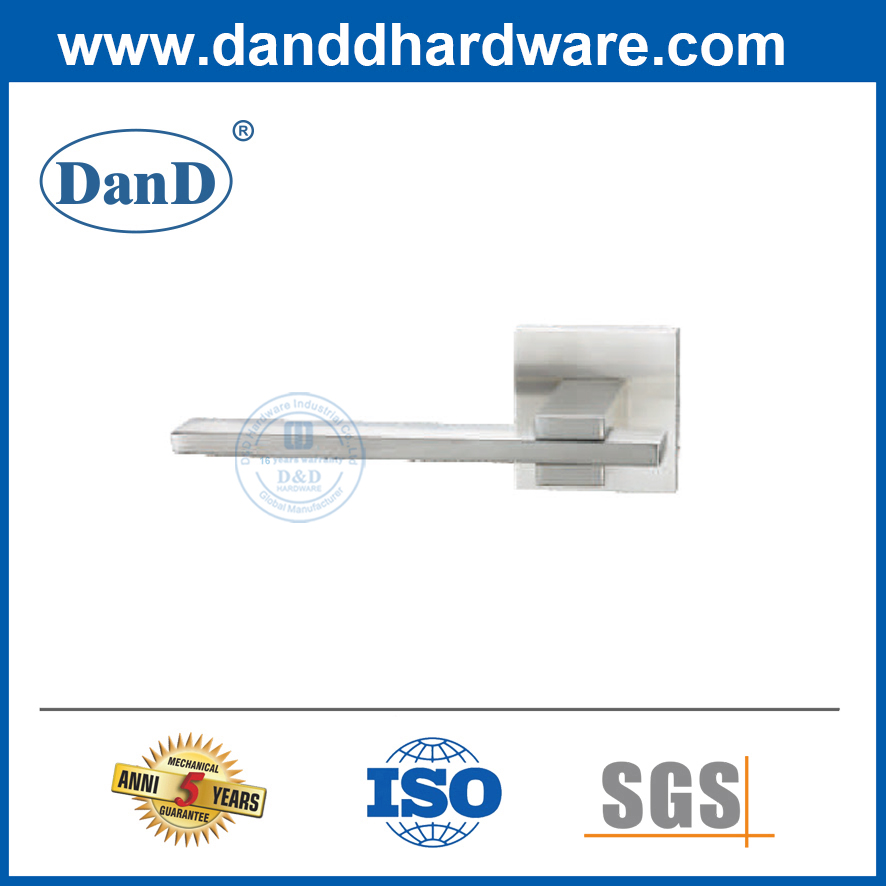 Manijas de la puerta palanca de entrada cuadrada manijas de puerta cuadrada manija de puerta de acero inoxidable interior-ddsh060